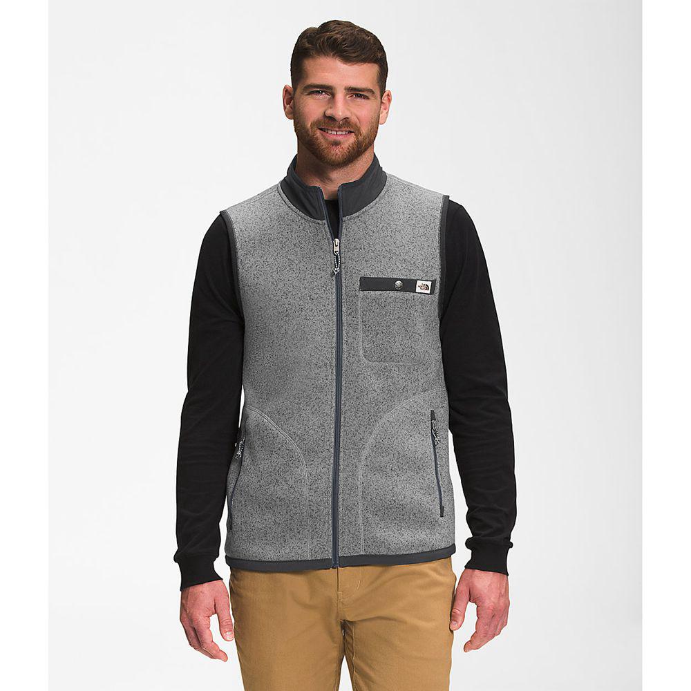 The North Face Gordon Lyons Full Zip Ανδρικα Γιλέκα - Γκρι (AFUT35017)